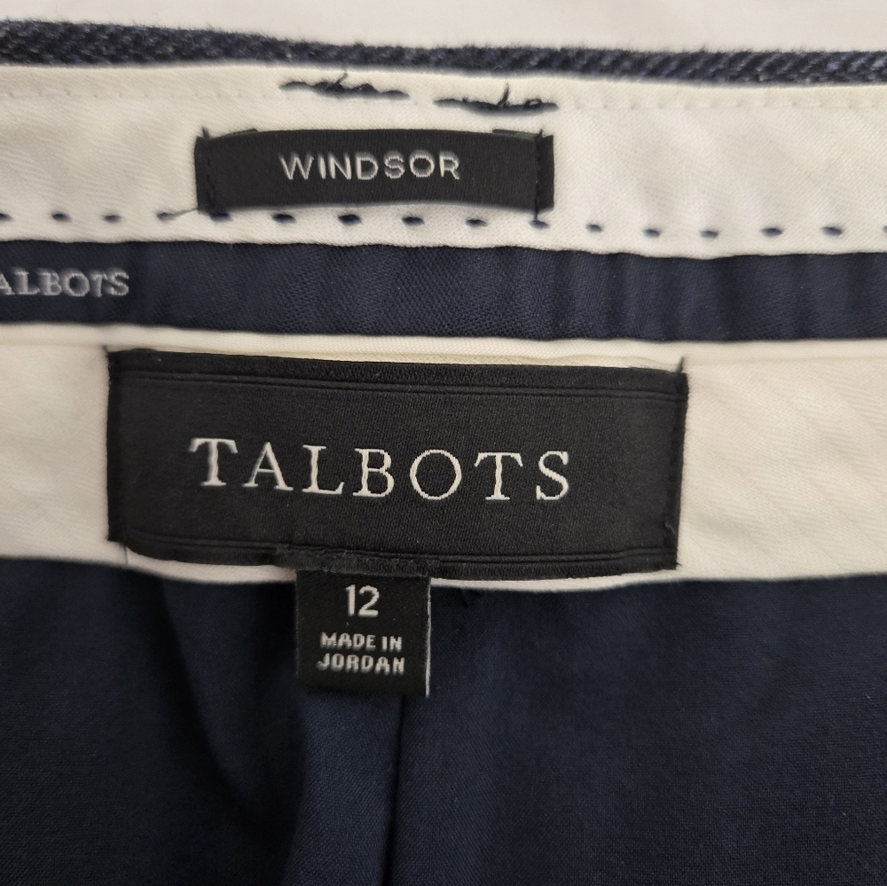 Talbots Windsor Blue Gray Wool  Pants Size 12 - Picture 10 of 11
